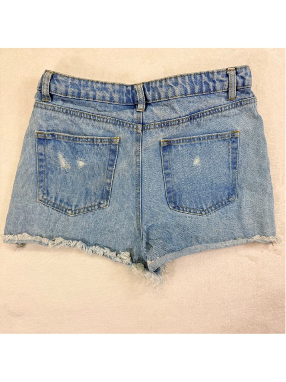 Juniors Banjara Light Blue Distressed Jean Shorts Size 7 - Picture 6 of 11